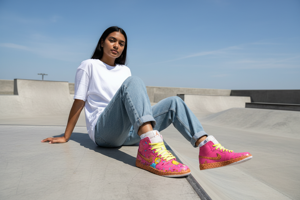 Simpsons Custom Sneaker Model Skatepark - Matching Inner