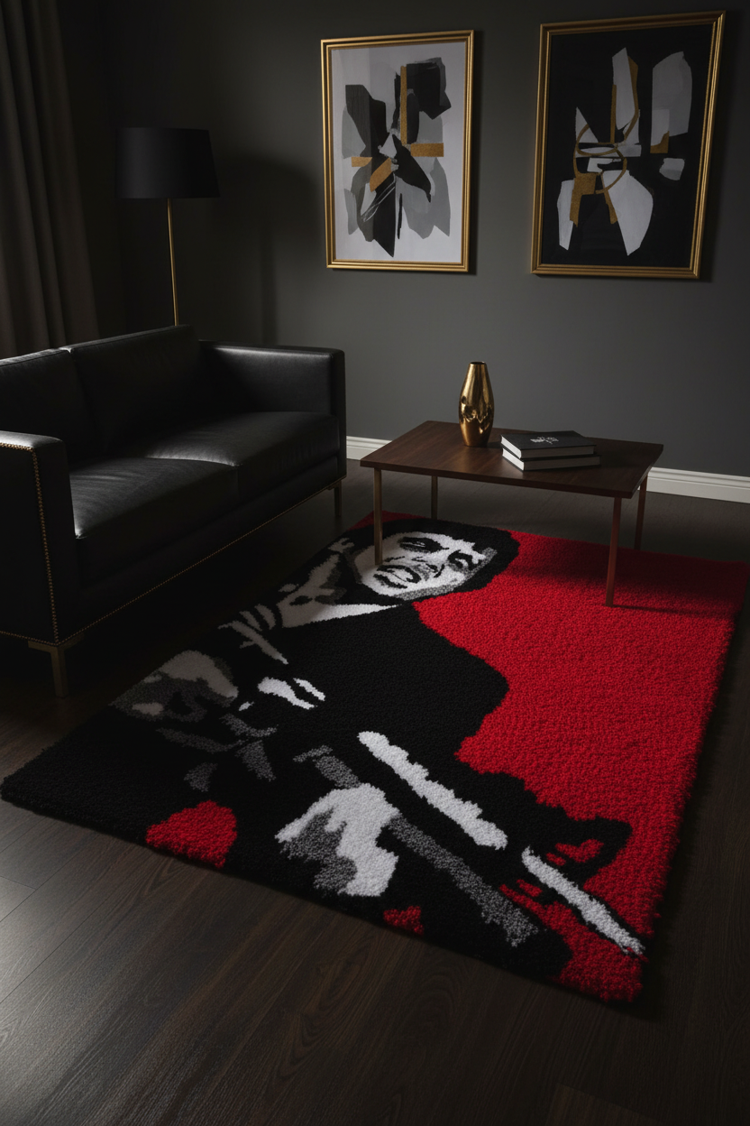 Tony Montana Custom Rug 98x70cm – Lifestyle